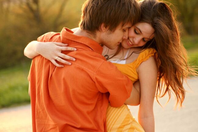 When a guy hugs a girl, he shows physiological signs of excitement